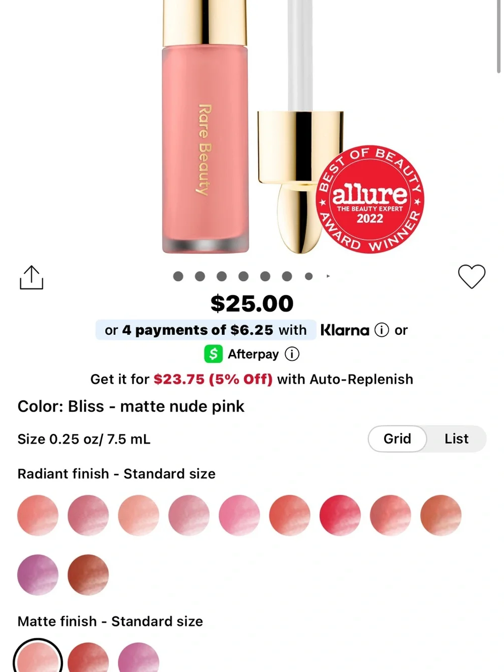 Rare Beauty Soft Pinch Matte Liquid Blush — Bliss (Pink)
